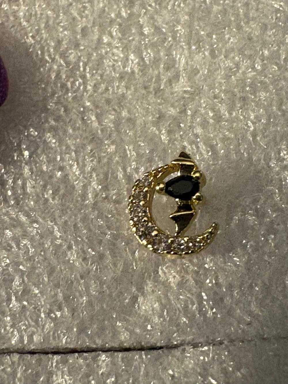 Nose Ring- Stud 20G Copper   Zirconia Blue Moon